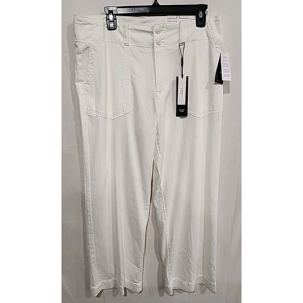 Liverpool Pants NWT Womens Size 12/31‎ Soft White, Hannah Flare 4 Pockets